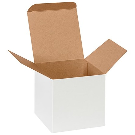 Bsc Preferred 4 x 4 x 4'' White Reverse Tuck Folding Cartons, 250PK BUY00025464